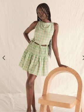 Saylor Emmie Gingham Summer Dress M